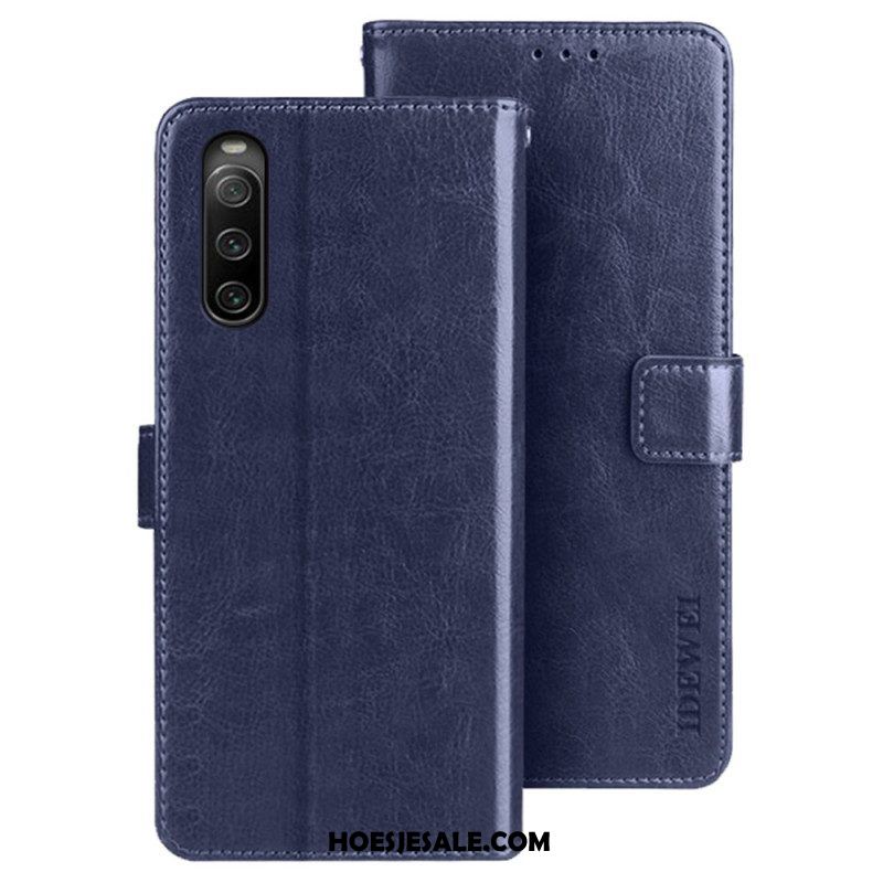 Folio-hoesje voor Sony Xperia 10 IV Imitatieleer Idewei