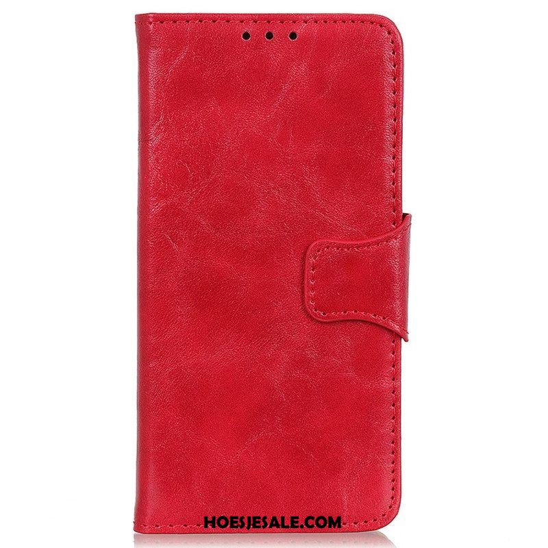 Folio-hoesje voor Sony Xperia 5 IV Gespleten Lederen Vintage Sluiting