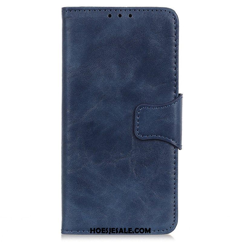 Folio-hoesje voor Sony Xperia 5 IV Gespleten Lederen Vintage Sluiting