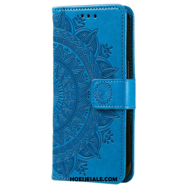 Folio-hoesje voor Sony Xperia 5 IV Met Ketting Strappy Zon Mandala