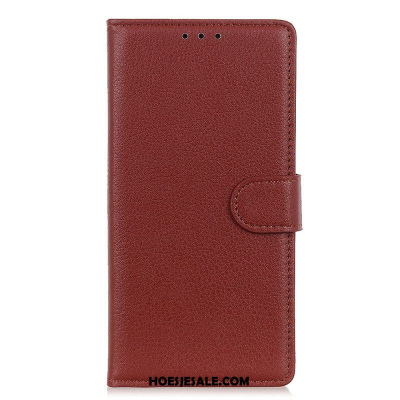 Folio-hoesje voor Sony Xperia 5 IV Traditioneel Litchi Kunstleer