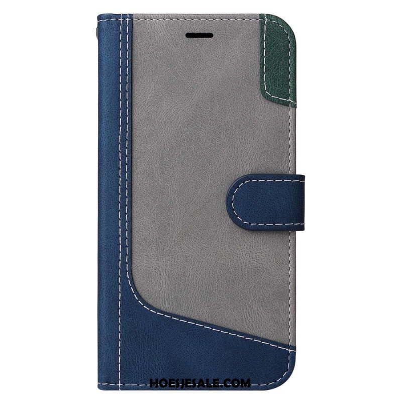 Folio-hoesje voor Xiaomi 12 / 12X Met Ketting Driekleurige Riem