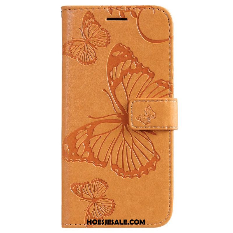 Folio-hoesje voor Xiaomi 12 / 12X Met Ketting Gigantische Riemvlinders