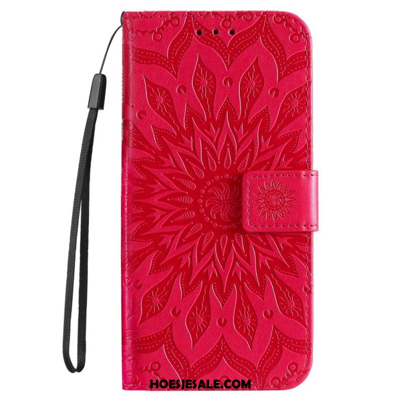 Folio-hoesje voor Xiaomi 12 Lite Mandala Zon Met Lanyard