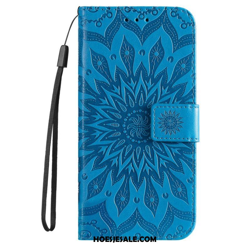 Folio-hoesje voor Xiaomi 12 Lite Mandala Zon Met Lanyard