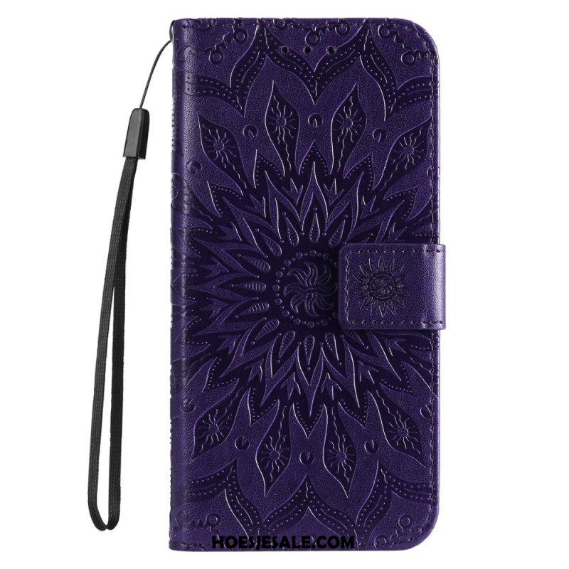 Folio-hoesje voor Xiaomi 12 Lite Mandala Zon Met Lanyard