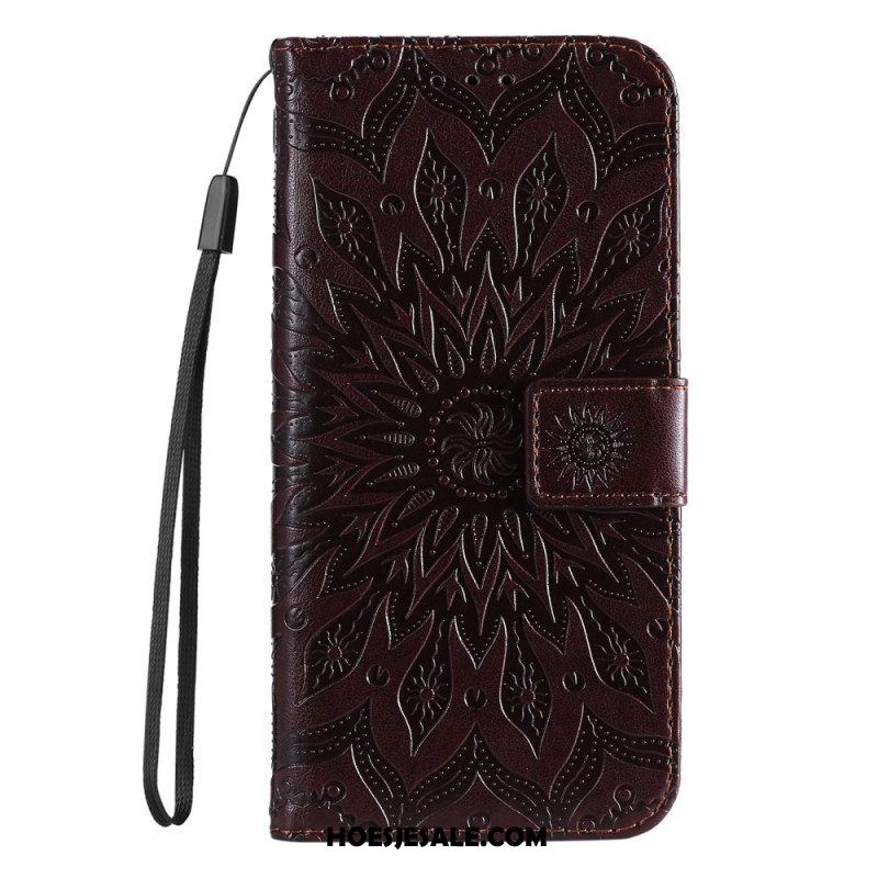 Folio-hoesje voor Xiaomi 12 Lite Mandala Zon Met Lanyard