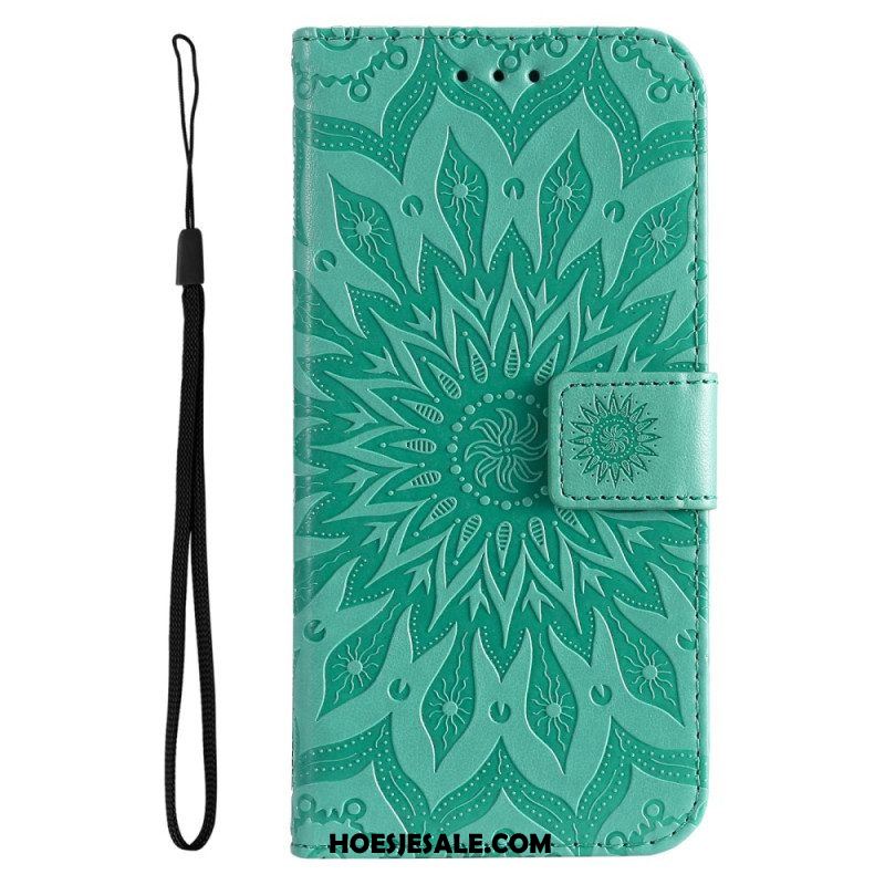 Folio-hoesje voor Xiaomi 12 Lite Mandala Zon Met Lanyard