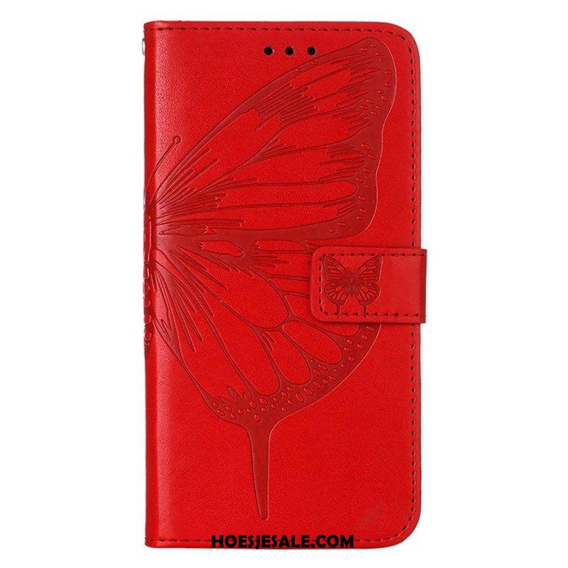 Folio-hoesje voor Xiaomi 12 Lite Vlinderontwerp Met Sleutelkoord