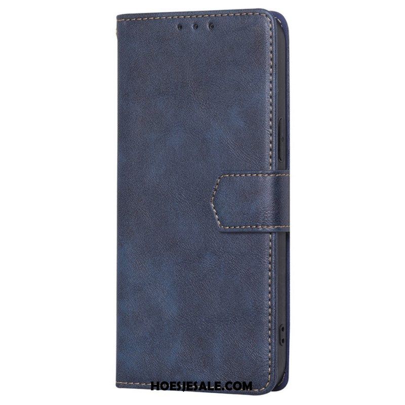 Folio-hoesje voor Xiaomi 12T / 12T Pro Couture-leereffect