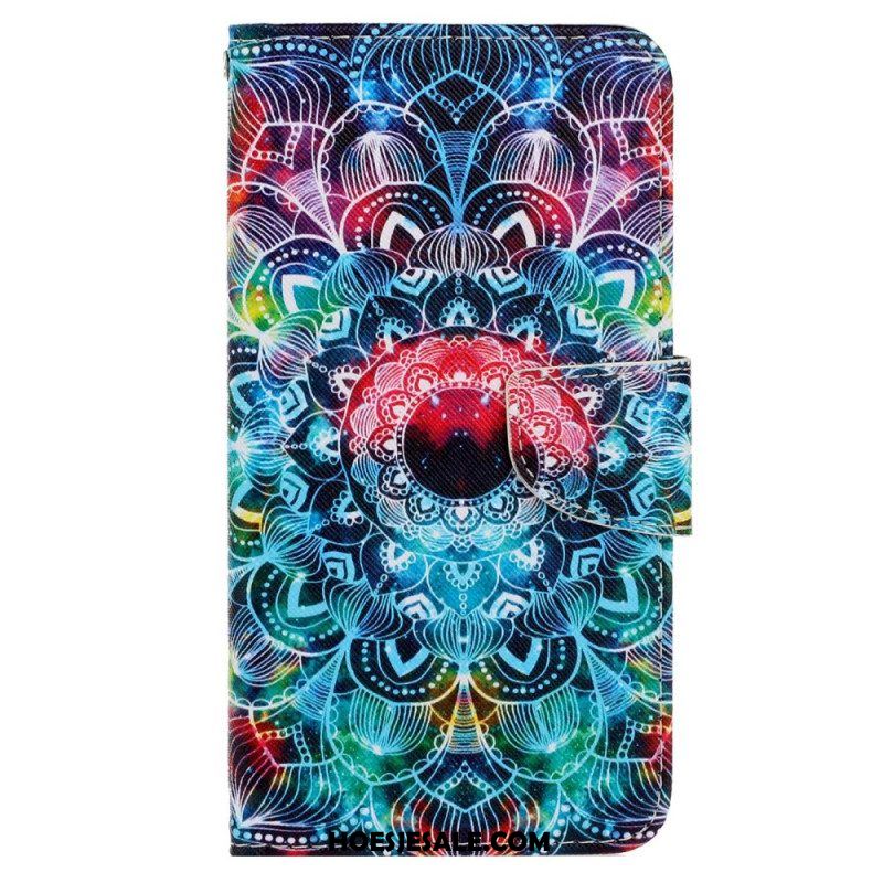 Folio-hoesje voor Xiaomi 12T / 12T Pro Met Ketting Flitsende Strappy Mandala