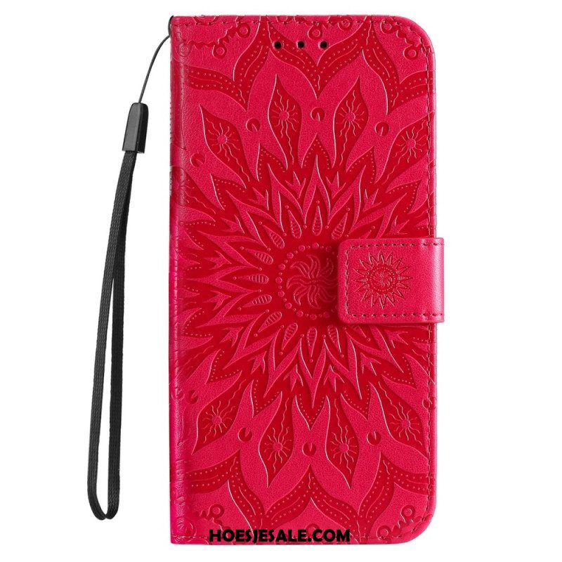 Folio-hoesje voor Xiaomi 12T / 12T Pro Met Ketting Strakke Mandala