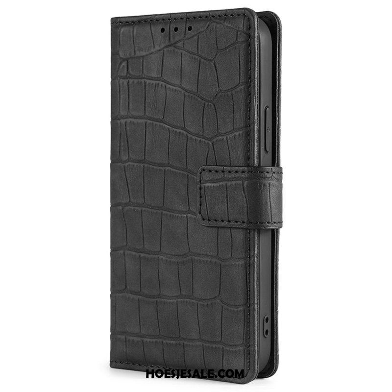 Folio-hoesje voor Xiaomi 12T / 12T Pro Skin-touch-krokodil