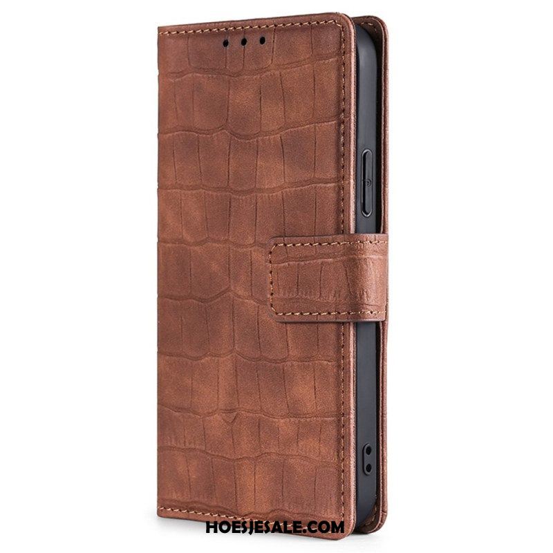 Folio-hoesje voor Xiaomi 12T / 12T Pro Skin-touch-krokodil