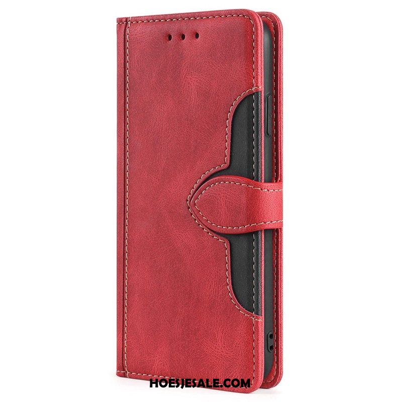 Folio-hoesje voor Xiaomi 13 Imitatieleer Bicolor Stijlvol