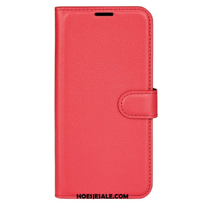 Folio-hoesje voor Xiaomi 13 Klassiek Lychee Kunstleer