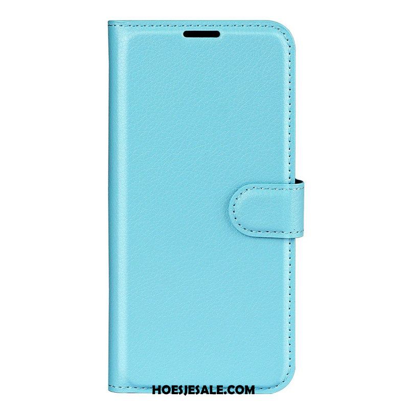 Folio-hoesje voor Xiaomi 13 Klassiek Lychee Kunstleer