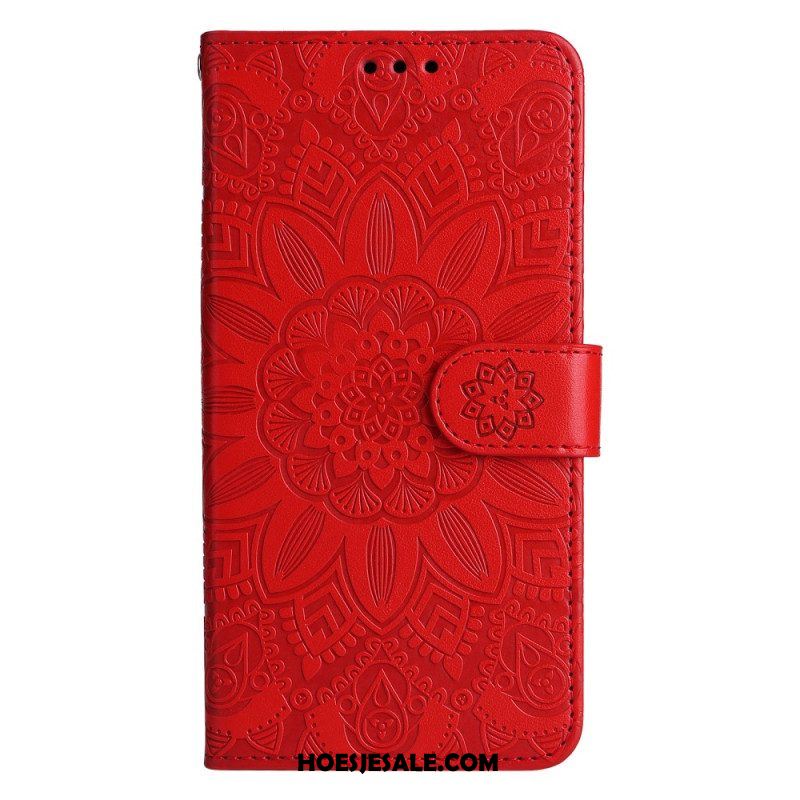 Folio-hoesje voor Xiaomi 13 Mandala Zon Met Lanyard