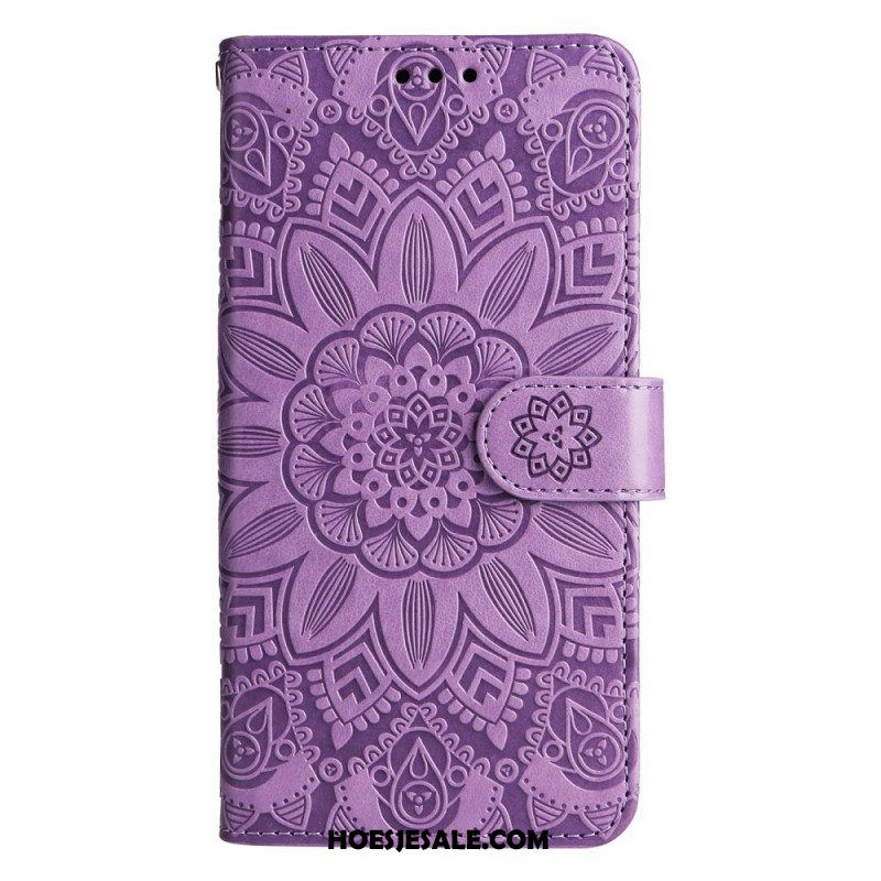 Folio-hoesje voor Xiaomi 13 Mandala Zon Met Lanyard