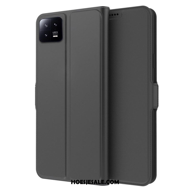 Folio-hoesje voor Xiaomi 13 Pro Slank Leereffect