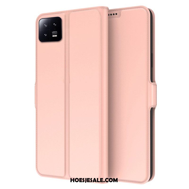 Folio-hoesje voor Xiaomi 13 Pro Slank Leereffect