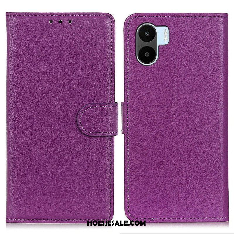 Folio-hoesje voor Xiaomi Redmi A1 Lychee Kunstleer