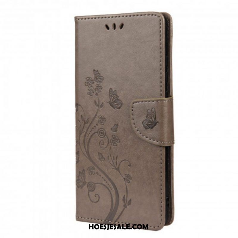 Folio-hoesje voor Xiaomi Redmi Note 10 / 10S Aziatische Vlinders En Bloemen