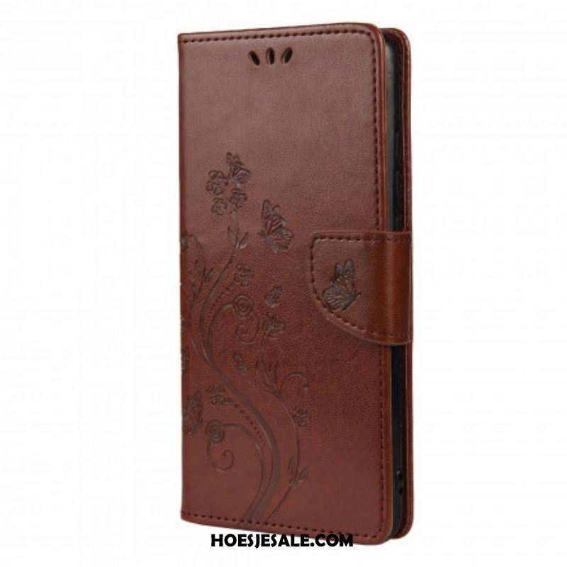 Folio-hoesje voor Xiaomi Redmi Note 10 / 10S Aziatische Vlinders En Bloemen