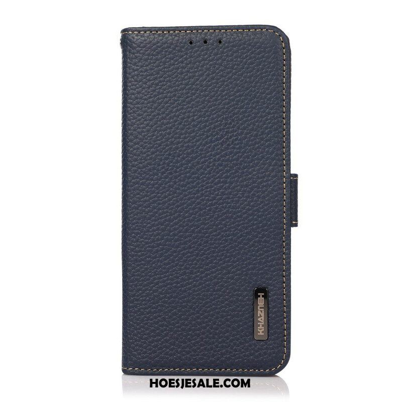 Folio-hoesje voor Xiaomi Redmi Note 10 / 10S Lychee Leer Khazneh Rfid