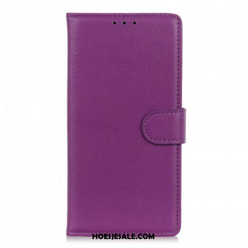 Folio-hoesje voor Xiaomi Redmi Note 10 / 10S Premium Litchi-leereffect