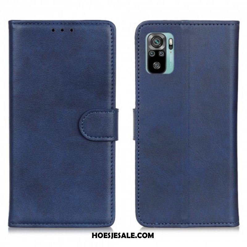 Folio-hoesje voor Xiaomi Redmi Note 10 / 10S Retro Mat Leereffect