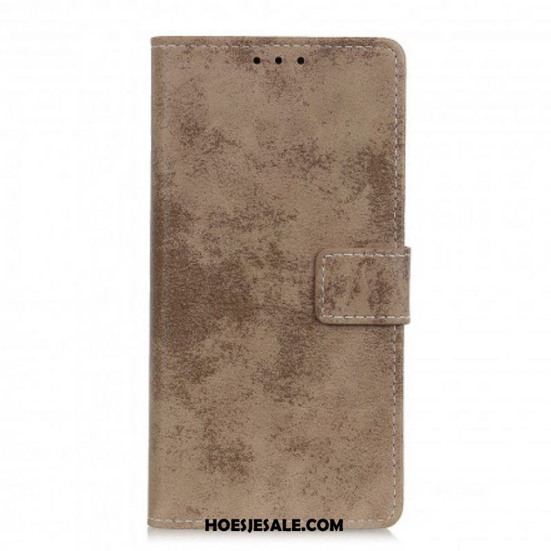 Folio-hoesje voor Xiaomi Redmi Note 10 / 10S Vintage Leereffect