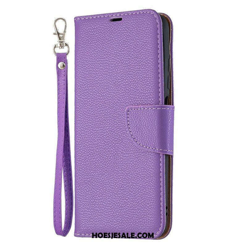 Folio-hoesje voor Xiaomi Redmi Note 10 5G Flip Case Lychee Rabat Schuin