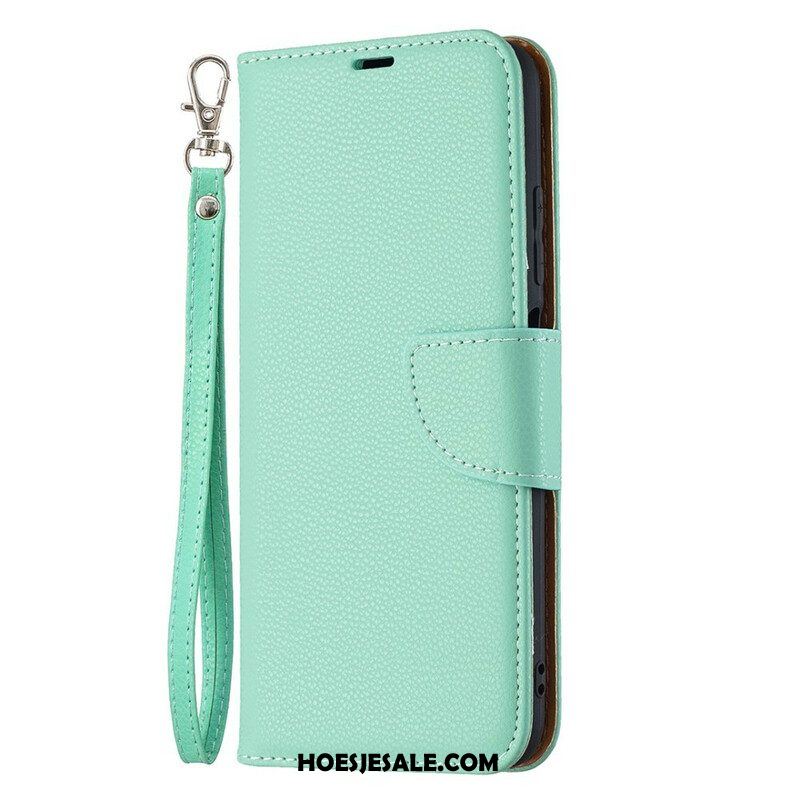 Folio-hoesje voor Xiaomi Redmi Note 10 5G Flip Case Lychee Rabat Schuin