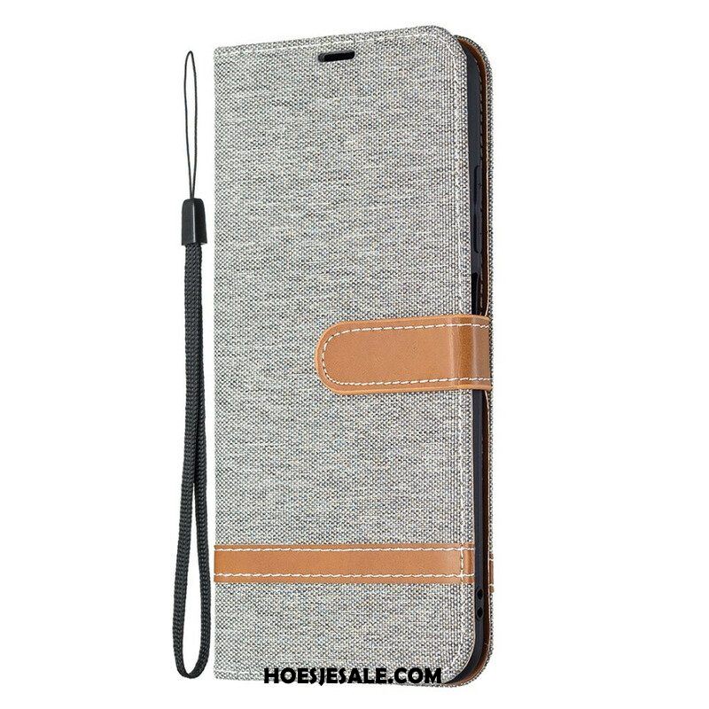 Folio-hoesje voor Xiaomi Redmi Note 10 5G Met Ketting Band Stof