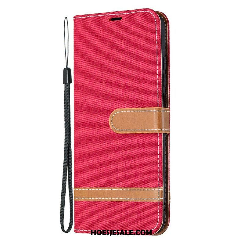 Folio-hoesje voor Xiaomi Redmi Note 10 5G Met Ketting Band Stof