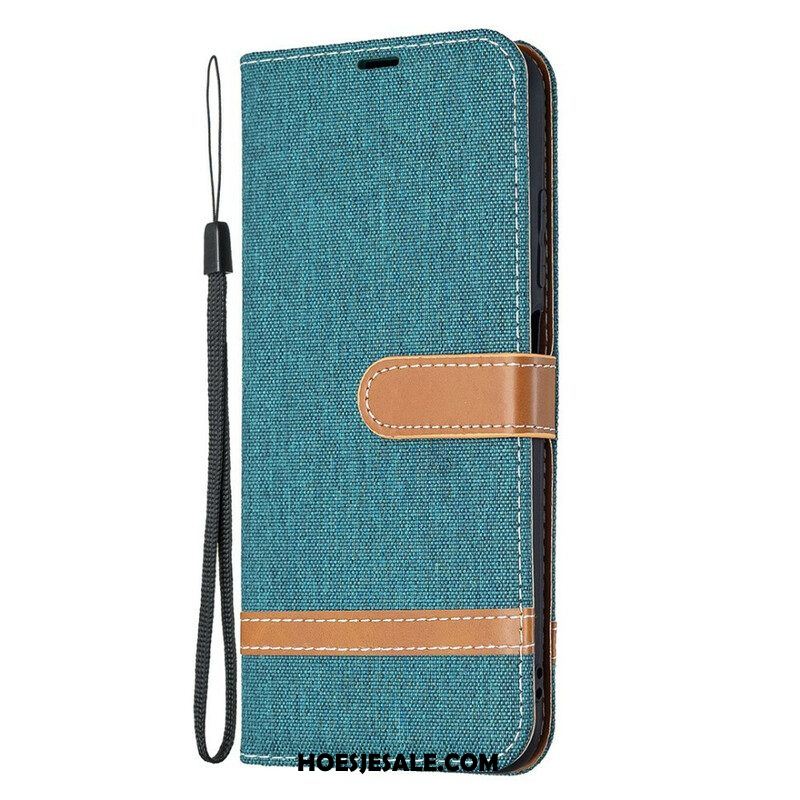 Folio-hoesje voor Xiaomi Redmi Note 10 5G Met Ketting Band Stof