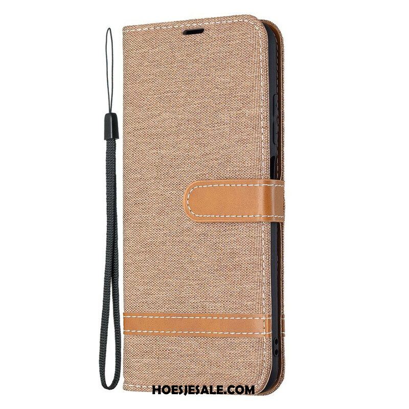 Folio-hoesje voor Xiaomi Redmi Note 10 5G Met Ketting Band Stof