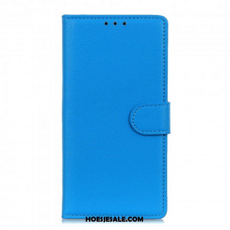 Folio-hoesje voor Xiaomi Redmi Note 10 5G Traditioneel Litchi Kunstleer