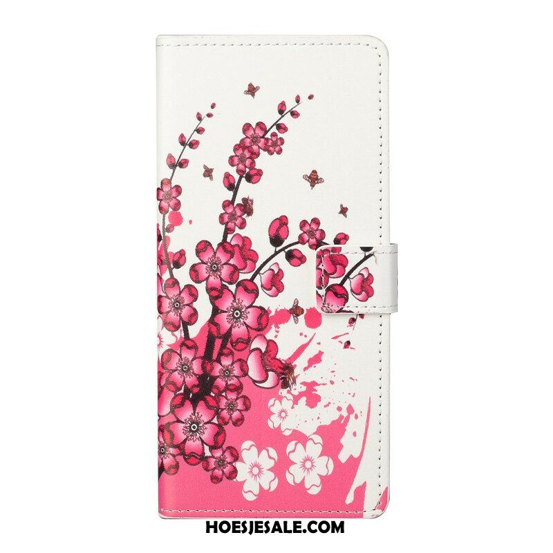 Folio-hoesje voor Xiaomi Redmi Note 10 5G Tropische Bloemen
