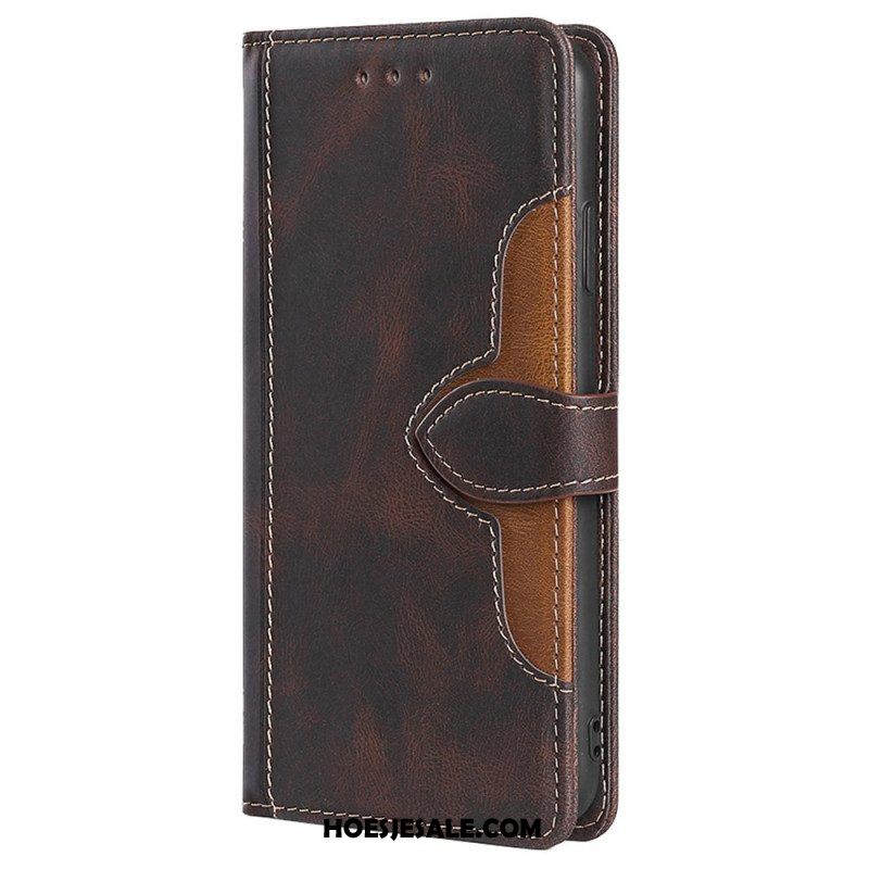 Folio-hoesje voor Xiaomi Redmi Note 11 / 11S Imitatieleer Bicolor Stijlvol