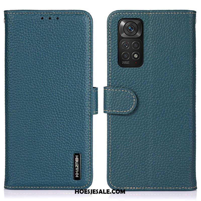 Folio-hoesje voor Xiaomi Redmi Note 11 / 11S Khazneh Lychee Leer