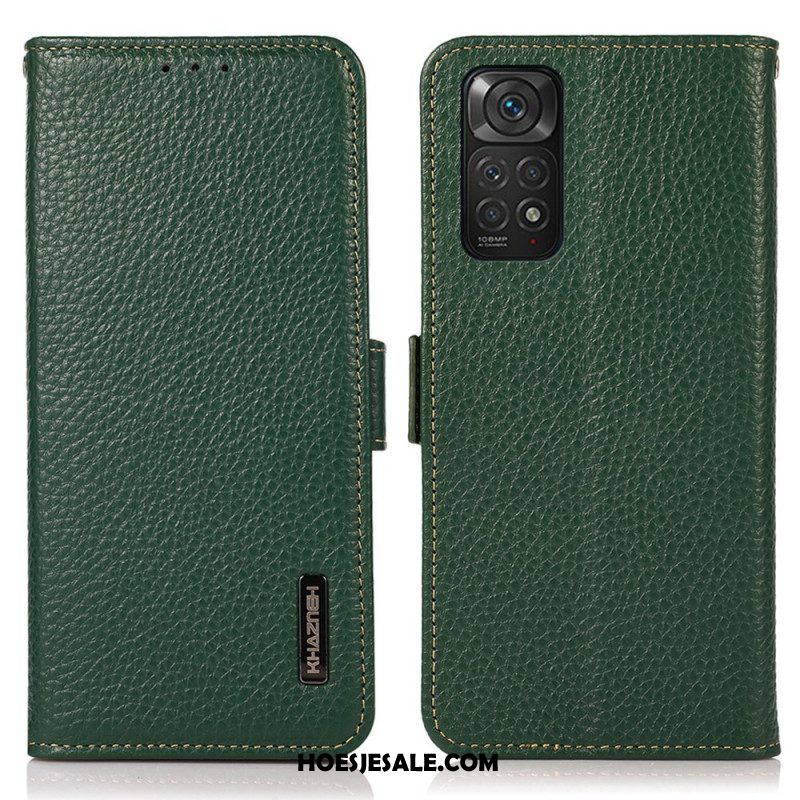 Folio-hoesje voor Xiaomi Redmi Note 11 / 11S Lychee Leer Khazneh Rfid