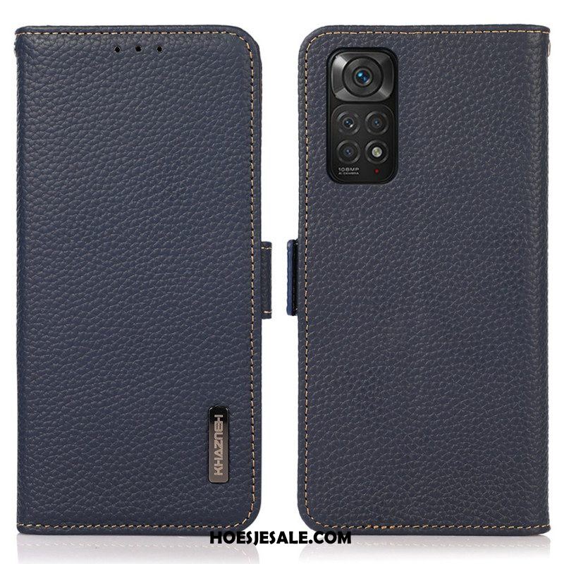 Folio-hoesje voor Xiaomi Redmi Note 11 / 11S Lychee Leer Khazneh Rfid