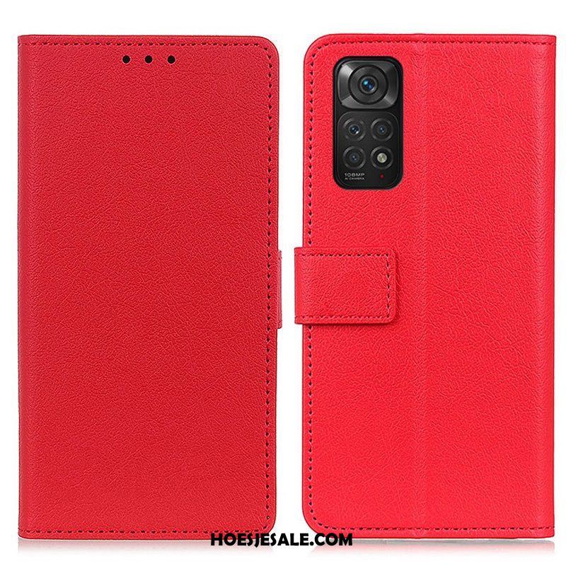 Folio-hoesje voor Xiaomi Redmi Note 11 / 11S Premium Lychee Kunstleer