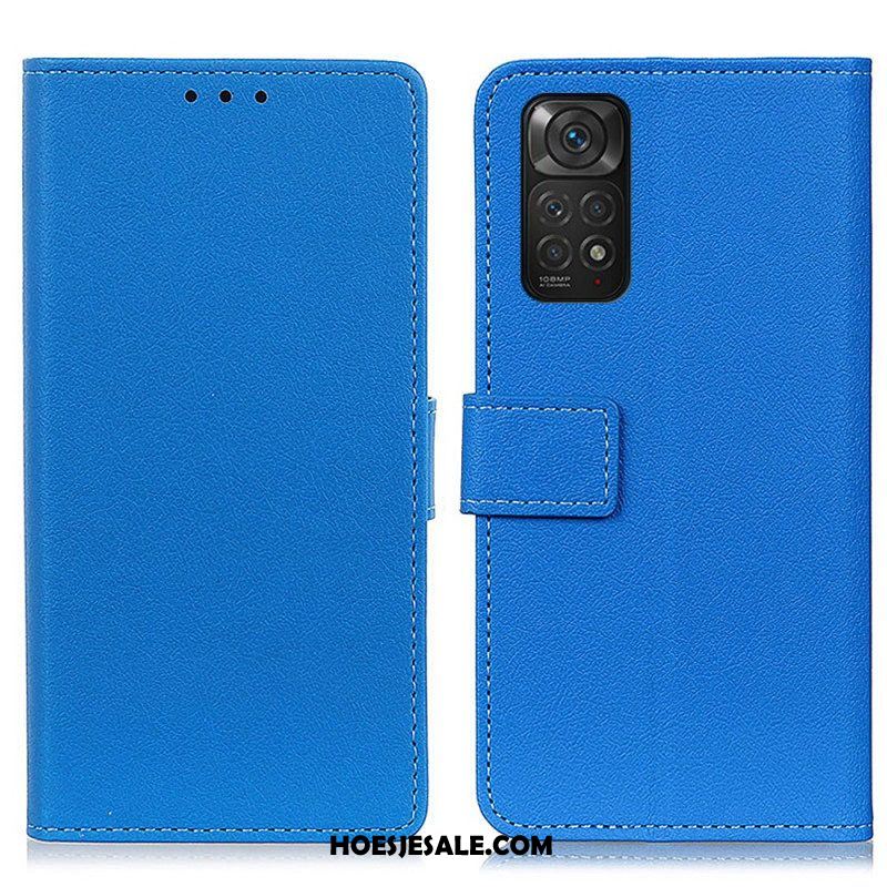 Folio-hoesje voor Xiaomi Redmi Note 11 / 11S Premium Lychee Kunstleer