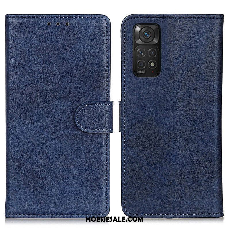 Folio-hoesje voor Xiaomi Redmi Note 11 / 11S Retro Mat Leereffect