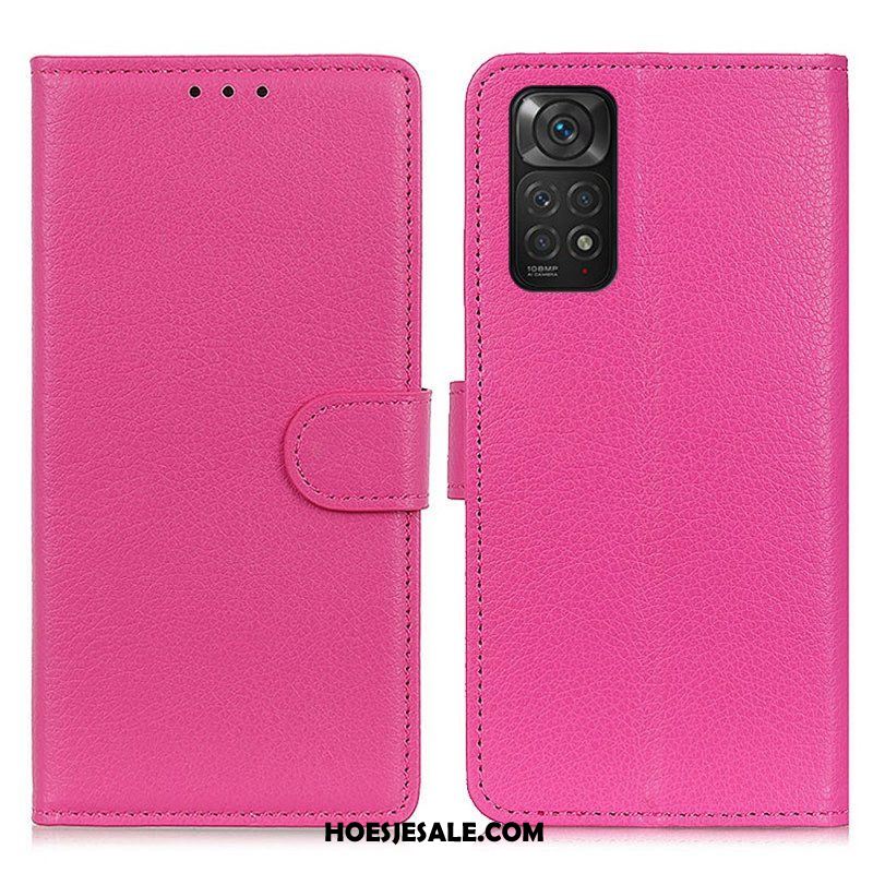 Folio-hoesje voor Xiaomi Redmi Note 11 / 11S Traditioneel Lychee