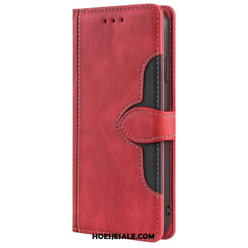 Folio-hoesje voor Xiaomi Redmi Note 11 Pro / 11 Pro 5G Imitatieleer Bicolor Stijlvol