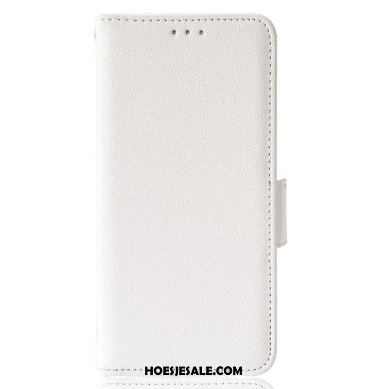 Folio-hoesje voor Xiaomi Redmi Note 11 Pro / 11 Pro 5G Lychee Kunstleer